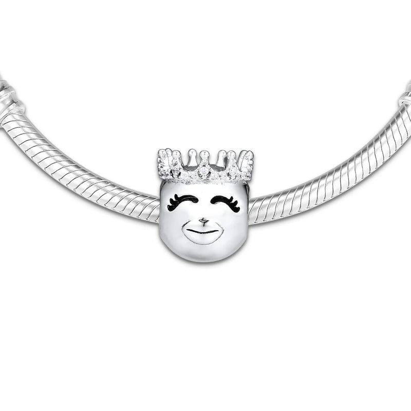925 Sterling Silver Princess Beads for Charms Bracelets