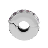 Shining Path Clip Bead Pink CZ 925 Sterling Silver