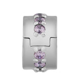 Shining Path Clip Bead Pink CZ 925 Sterling Silver