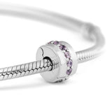 Shining Path Clip Bead Pink CZ 925 Sterling Silver