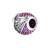 925 Sterling Silver Jolly Santa Bead with CZ