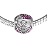 925 Sterling Silver Jolly Santa Bead with CZ