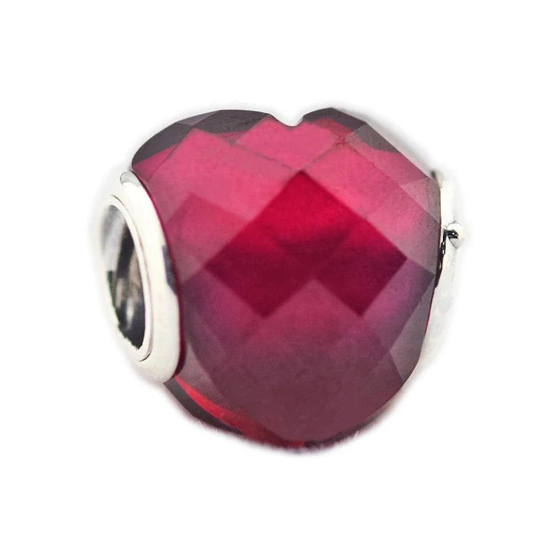 925 Silver Heart Charm Beads for Bracelets DIY Jewelry Making