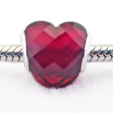 925 Silver Heart Charm Beads for Bracelets DIY Jewelry Making