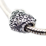 925 Silver Charm Beads for Bracelets, Love & Kisses Theme