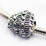925 Silver Charm Beads for Bracelets, Love & Kisses Theme