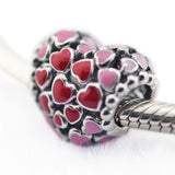 925 Silver Bracelet Charms Burst of Love Silver Beads DIY Jewelry