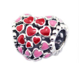 925 Silver Bracelet Charms Burst of Love Silver Beads DIY Jewelry