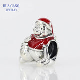 925 Sterling Silver Bear Honey Pot Christmas Charms Beads for Jewelry Making