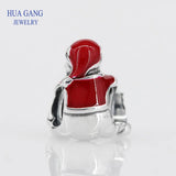 925 Sterling Silver Bear Honey Pot Christmas Charms Beads for Jewelry Making