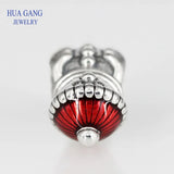 925 Sterling Silver Christmas snowman Charms Beads for Jewelry Making