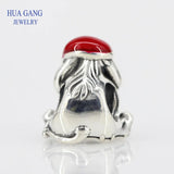 925 Sterling Silver Stitch Christmas Charms Beads for Bracelet
