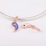 925 Silver Yin & Yang Charm Pendant Beads for Jewelry Making