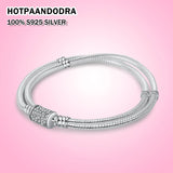 Flower Heart Charm Bracelet 925 Sterling Silver Fine Jewelry Gift