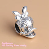 925 Sterling Silver Daisy Duck Portrait Charm Beads for DIY Jewelry Making