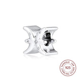 925 Silver Sparkling Pisces Zodiac Charm for Bracelet DIY Jewelry