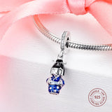 925 Silver Japanese Doll in Kimono Beads for Bracelet