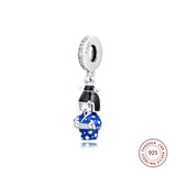 925 Silver Japanese Doll in Kimono Beads for Bracelet