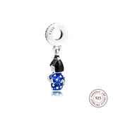 925 Silver Japanese Doll in Kimono Beads for Bracelet