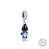925 Silver Japanese Doll in Kimono Beads for Bracelet