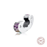 925 Silver Multi-Color Arcs Of Love Clip Beads