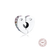 925 Silver Multi-Color Arcs Of Love Clip Beads