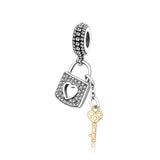 925 Silver Family Tree CZ Dangle Charm for Bracelet