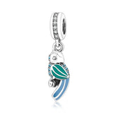 925 Silver Family Tree CZ Dangle Charm for Bracelet