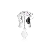 925 Silver Blooming Watering Can Charm Metal Beads for Women
