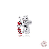 European Bracelet 925 Sterling Silver Ox Charms Beads DIY Jewelry Making