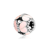 Europe Bracelet 925 Silver Pink Butterflies Charm Beads for DIY Jewelry