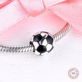 925 Silver Soccer Ball Charm for DIY Jewelry Making