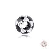 925 Silver Soccer Ball Charm for DIY Jewelry Making