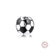 925 Silver Soccer Ball Charm for DIY Jewelry Making