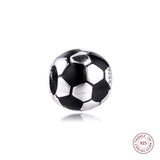 925 Silver Soccer Ball Charm for DIY Jewelry Making