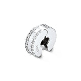 925 Silver Double Lined Pav? Clip Charm Bead for Bracelet Making