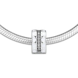 925 Sterling Silver Jagged Lines Clip Charm Beads