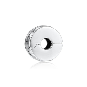 925 Sterling Silver Jagged Lines Clip Charm Beads