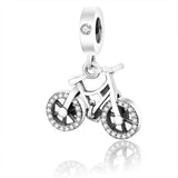 925 Silver Number Books Dangle Charm Beads