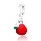 925 Silver Number Books Dangle Charm Beads