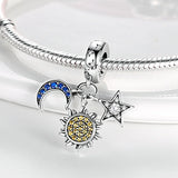 Silver Charms Beads Pendant Bracelet Necklace for Women