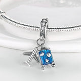 Silver Charms Beads Pendant Bracelet Necklace for Women