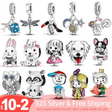 Silver Charms Beads Pendant Bracelet Necklace for Women