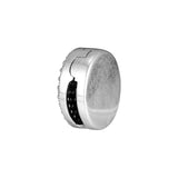 Sterling Silver Round Pave Clip Charm for Bracelet