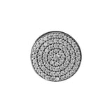 Sterling Silver Round Pave Clip Charm for Bracelet