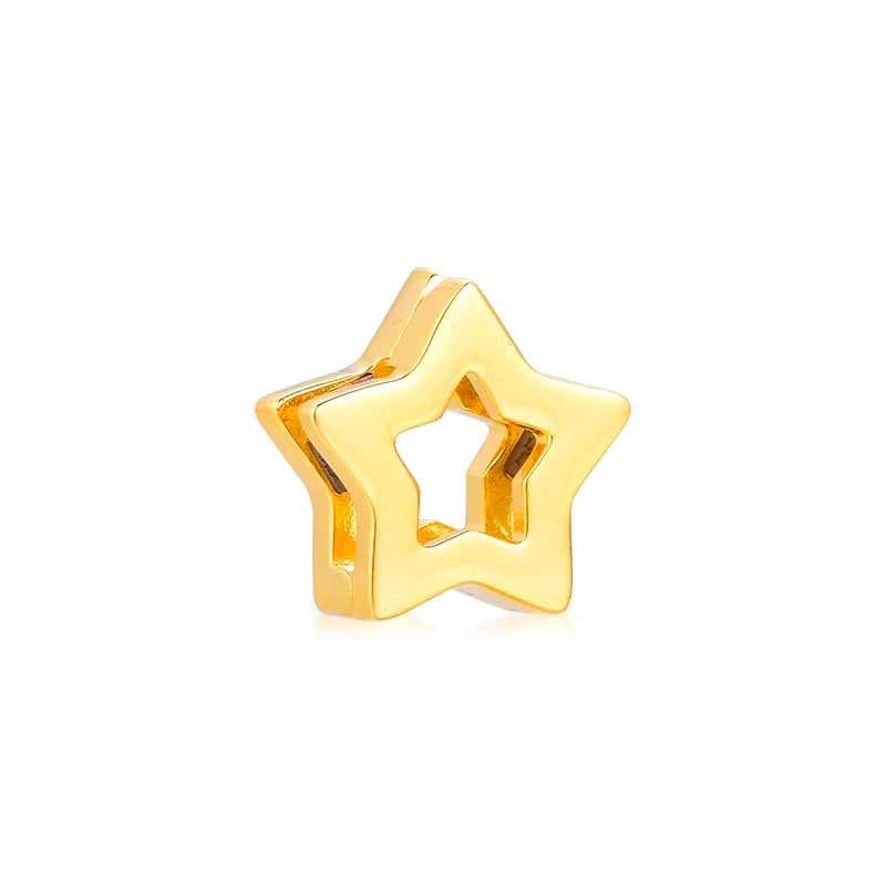 Reflexions Bracelet Star Clip Charm 925 Sterling Silver Beads DIY Jewelry