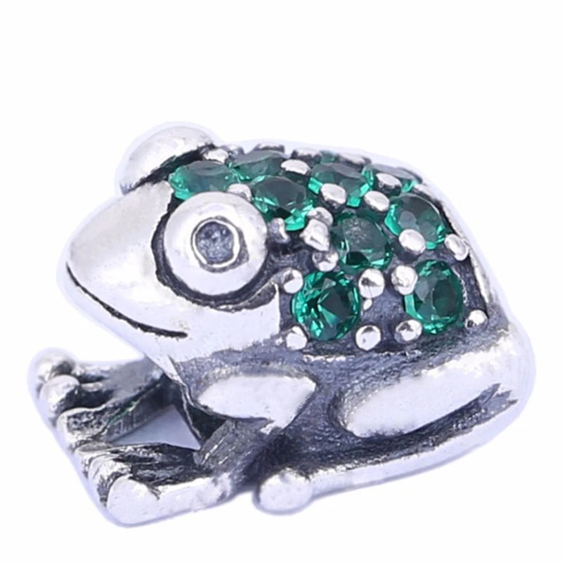 925 Silver Bead Princess Frog Charm Bracelet DIY Jewelry