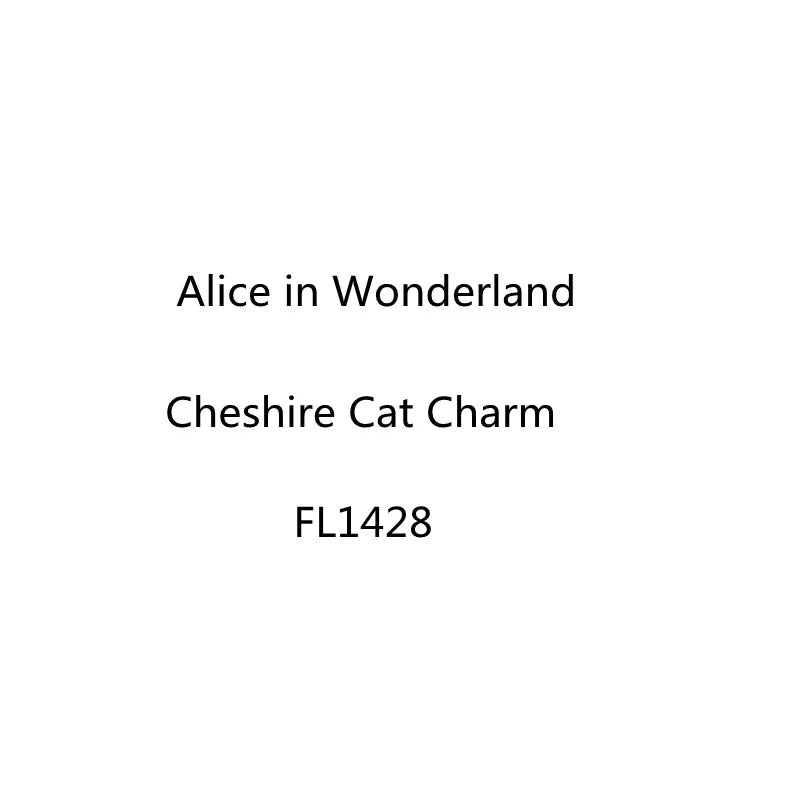 925 Sterling Silver Alice in Wonderland Cat Charm Bracelet Bead