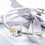 Sunshine Beads Golden Charms 925 Sterling Silver Jewelry
