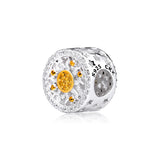 Sunshine Beads Golden Charms 925 Sterling Silver Jewelry